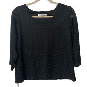 Allison Daley crochet overlay blouse size PM